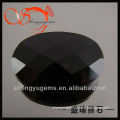 black oval shape double checker cut cubic zirconia stone(CZOV-4x6-0073)
